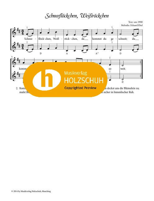 Schneeflöckchen, Weißröckchen